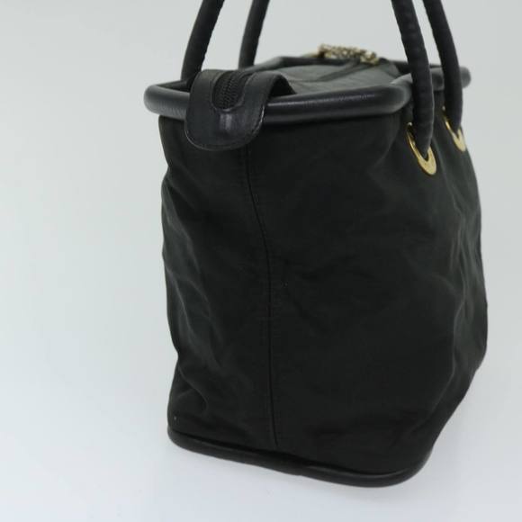 CELINE Hand Bag Nylon Black Auth bs12635 - Picture 3 of 16